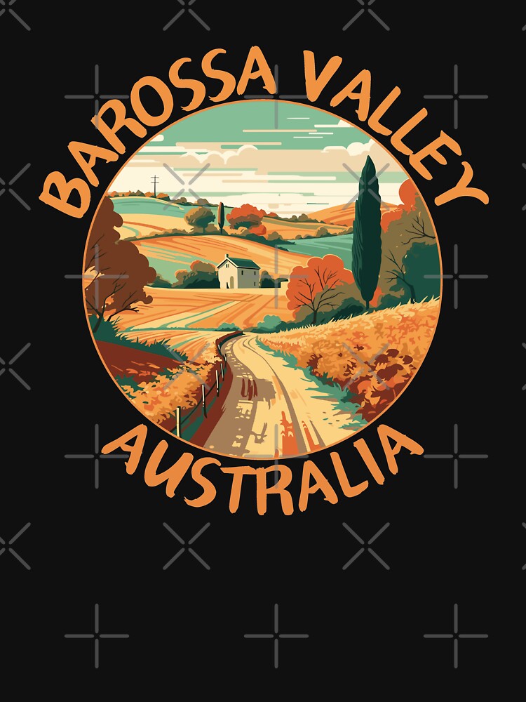 Barossa Valley in South Australia Retro Art Travel Emblem by MaateoDesign