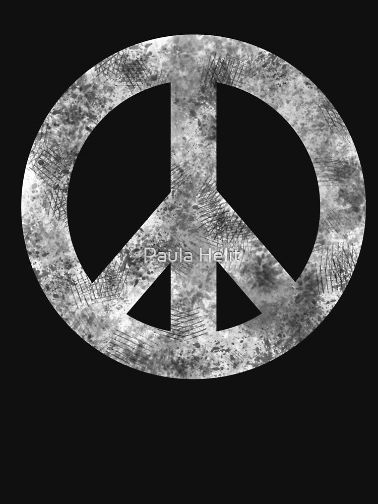 Peace Sign Vintage Distressed Hippie Freedom Retro by Paula Helit
