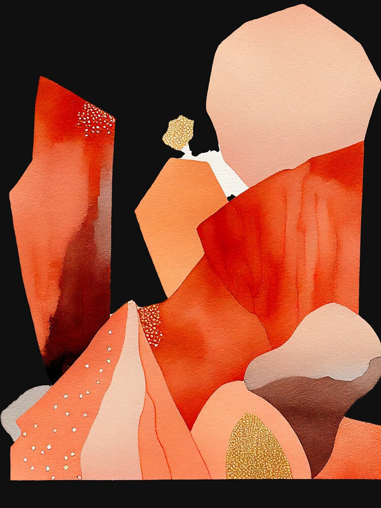 Watercolor Painting Abstract Japandi Design by Christophe Henin