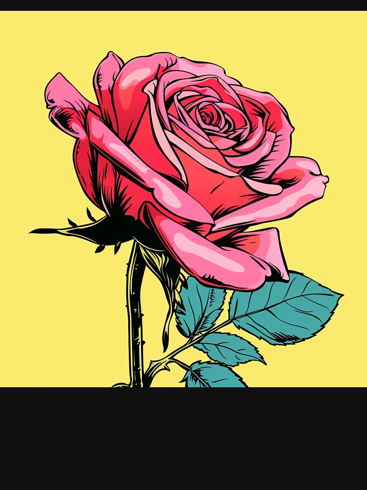 Red Rose Pop Art 8 by AstroRisq
