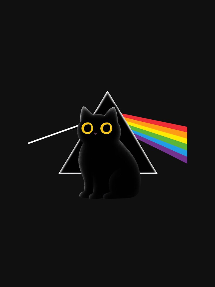 Prism Cat – Psychedelic Rainbow Black Cat Design by TheAlibishop