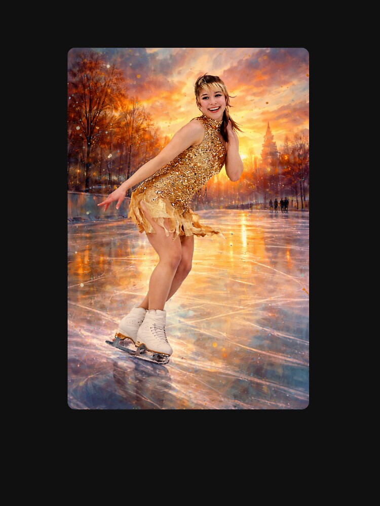 Figure Skating Sunset Art - Alysa Liu by origin-arthouse