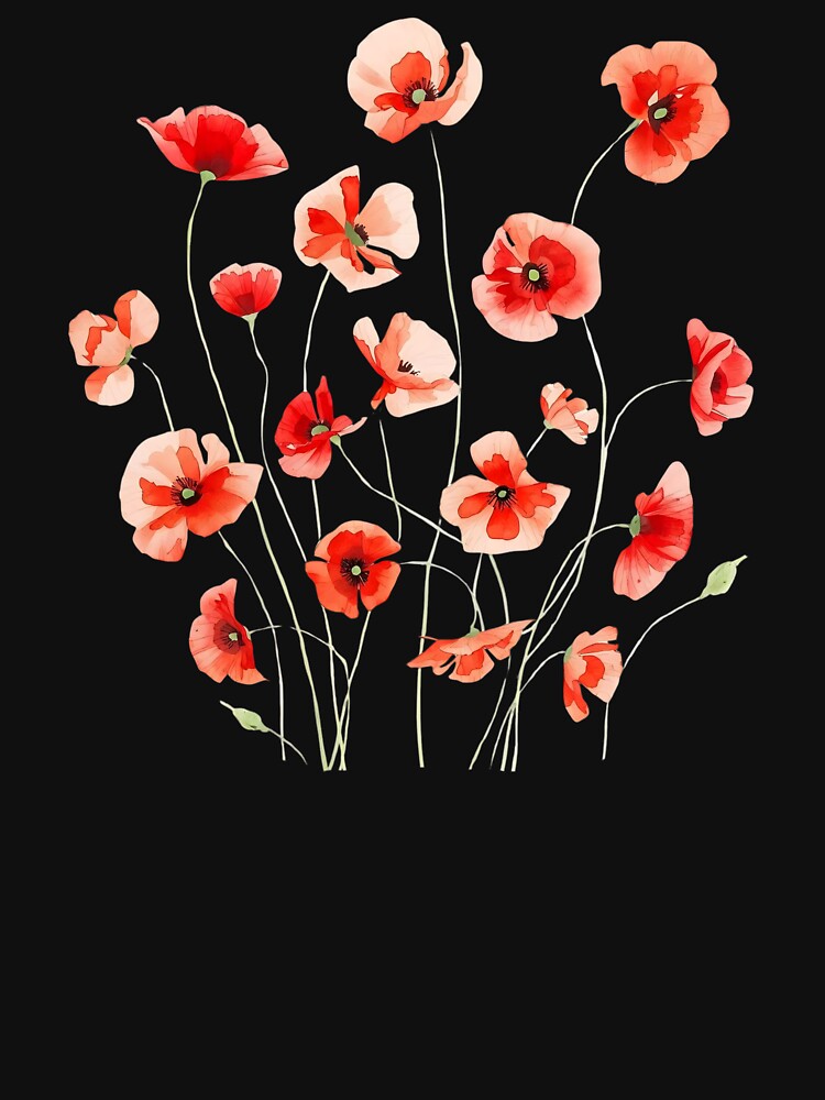 Bouquet of small red poppies by uunaa