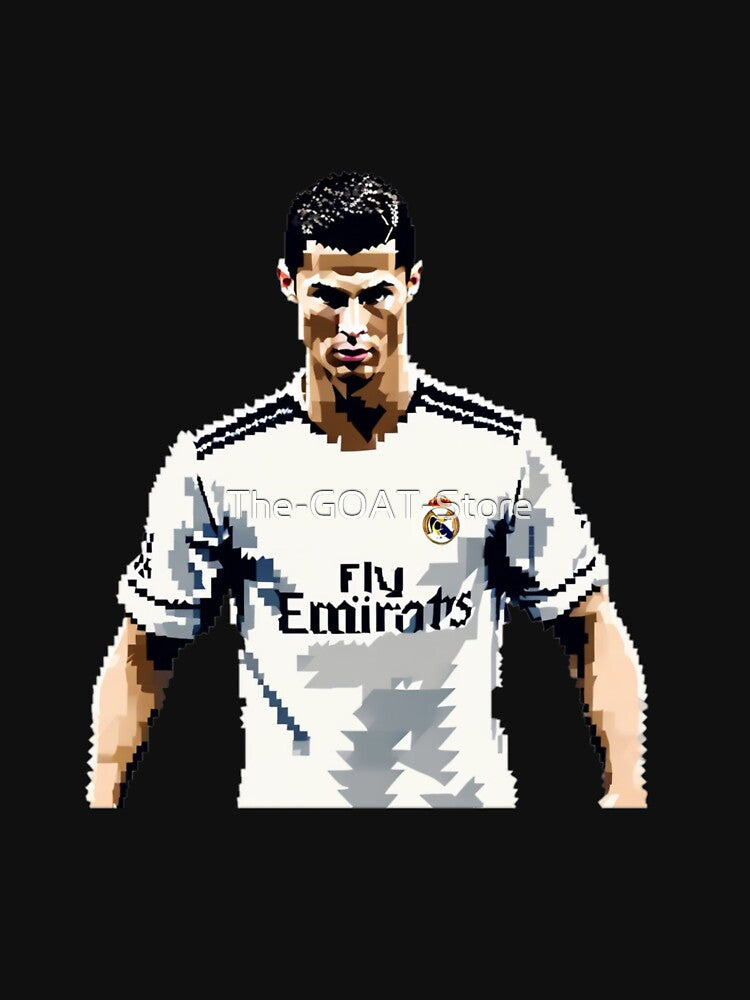 Cristiano Ronaldo CR7 Game Time Pixel Artwork Futbol Soccer by The-GOAT-Store