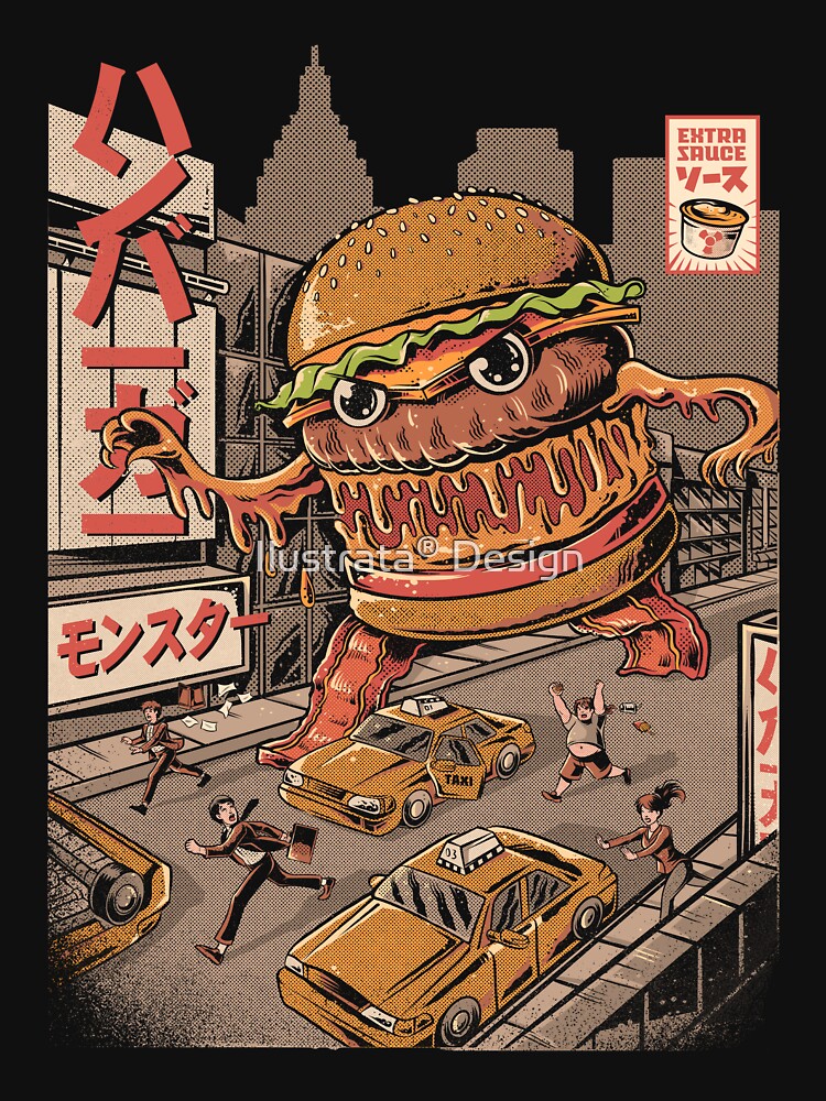 BurgerZilla - Black by Ilustrata®