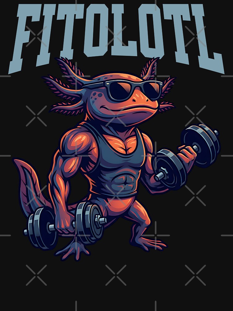 Fitolotl cool axolotl fitness design by ReneMM