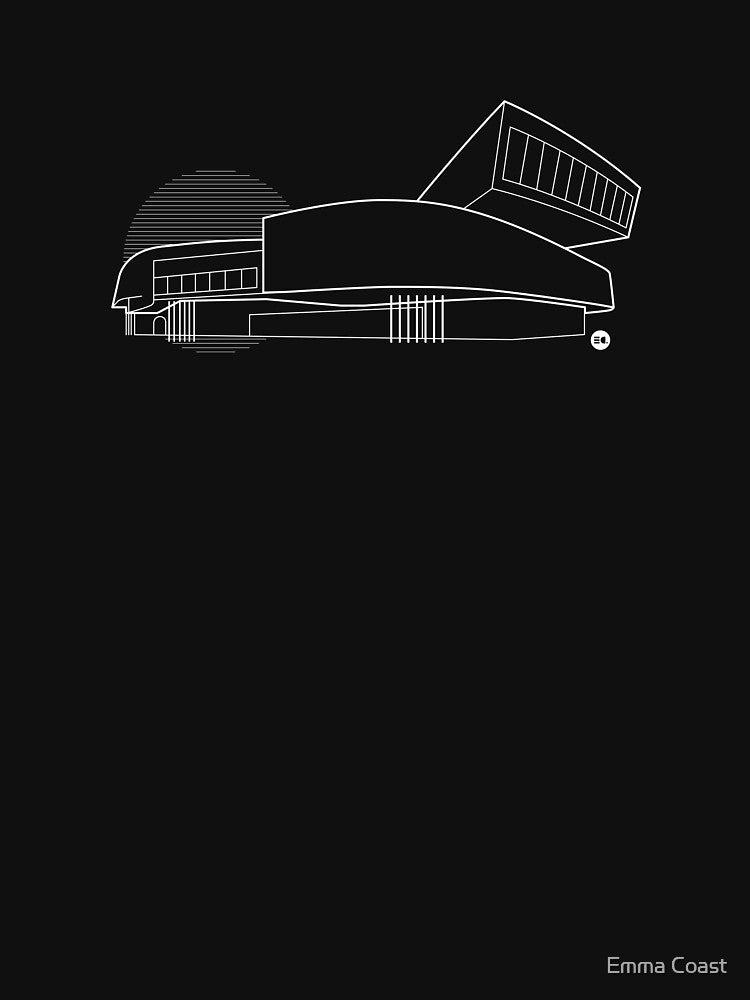 Zaha Hadid | Maxxi Graphic Line Drawing | Black and white by Emma Coast