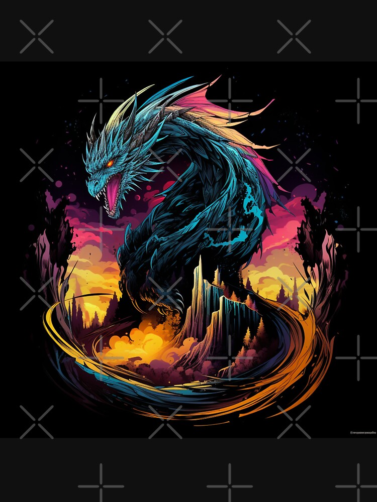 Fantasy Fiction - Psychedelic Dragon Art by Fantasy Masterpiece