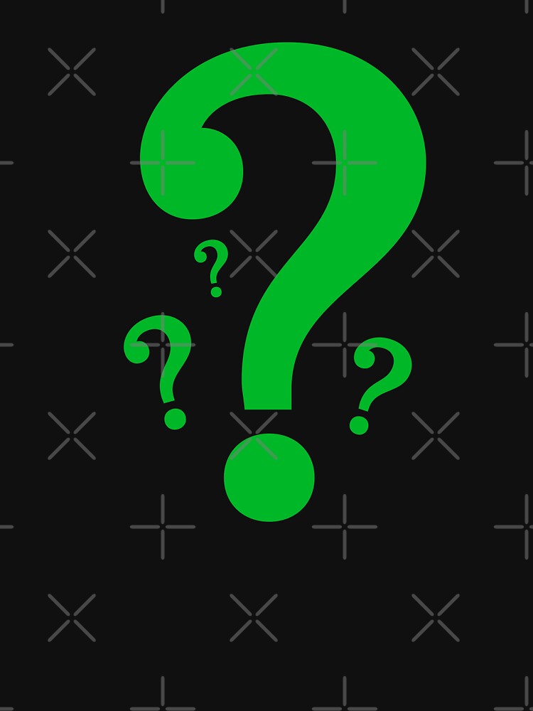 Green Question Mark by RetroArtCulture