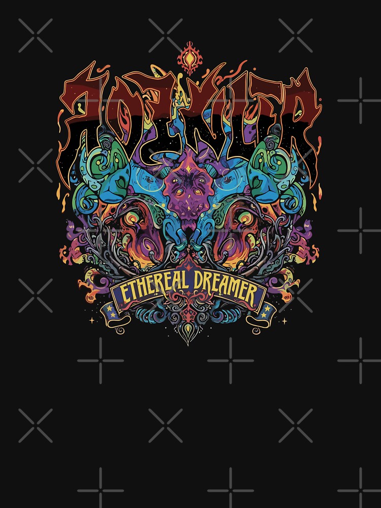 Ethereal Dreamer Psychedelic Art - Vibrant Streetwear Sublimation by Evaevonechi