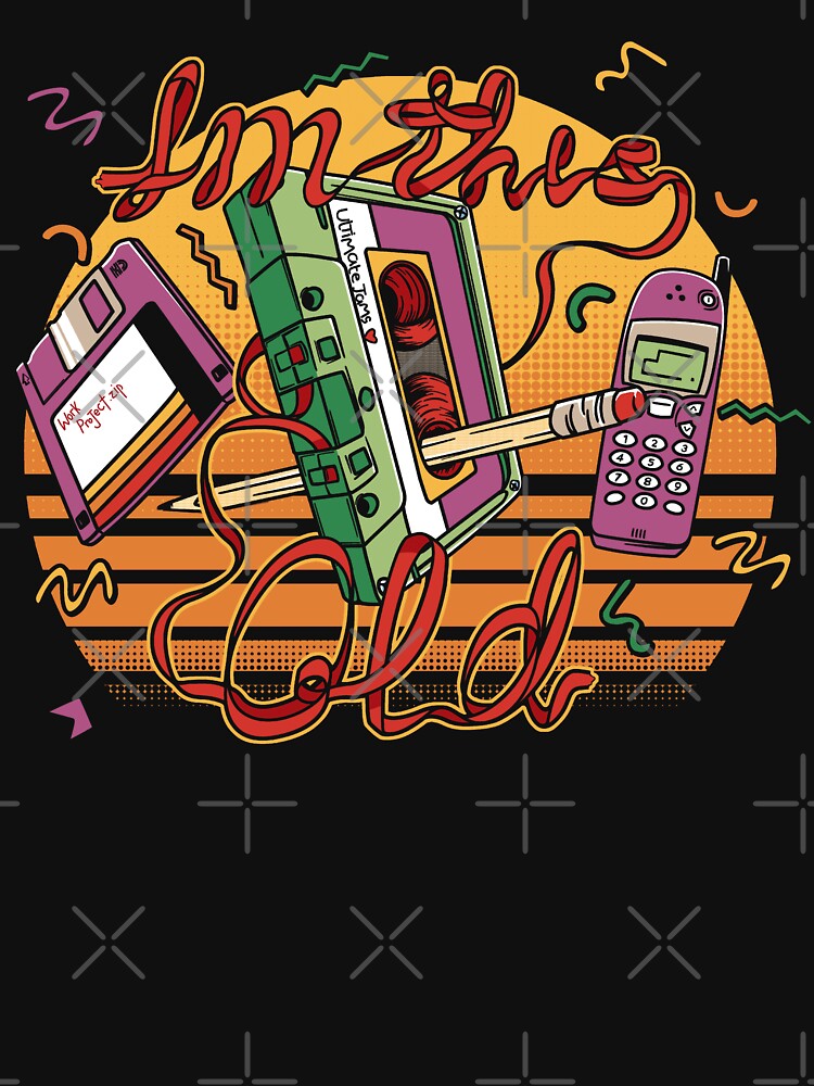 I'm This Old Audio Cassette & Pencil Retro by Nerd Shizzle