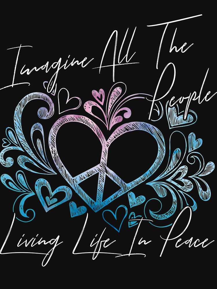 Imagine Hippie People Living Life in Peace and Love by MertieStark