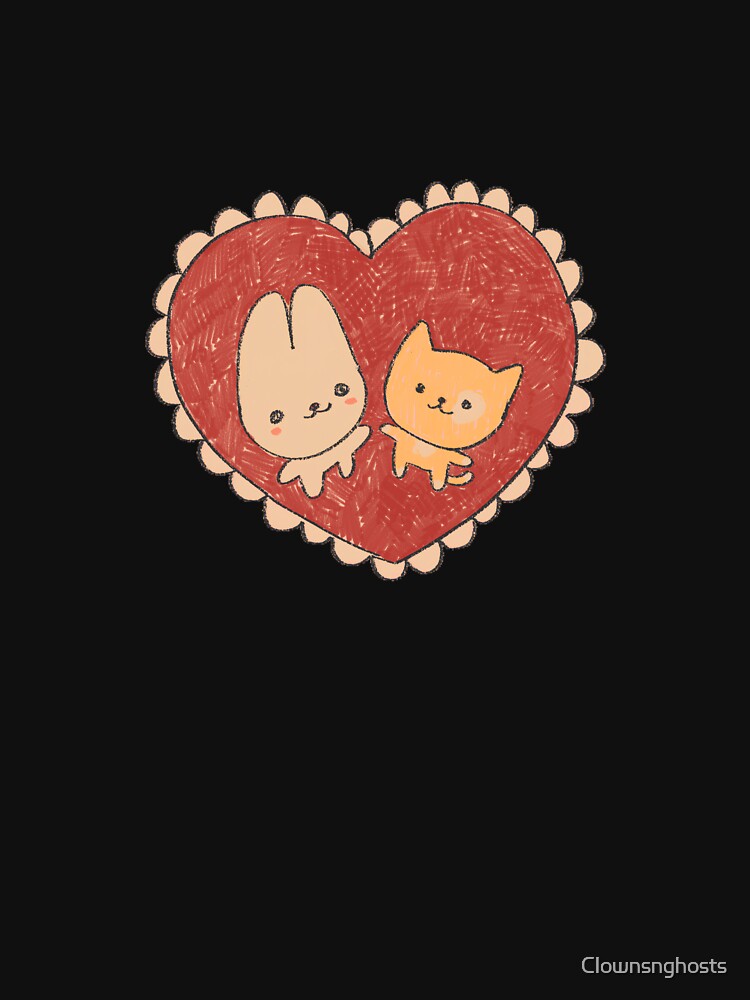 Bunny and kitty by Clownsnghosts