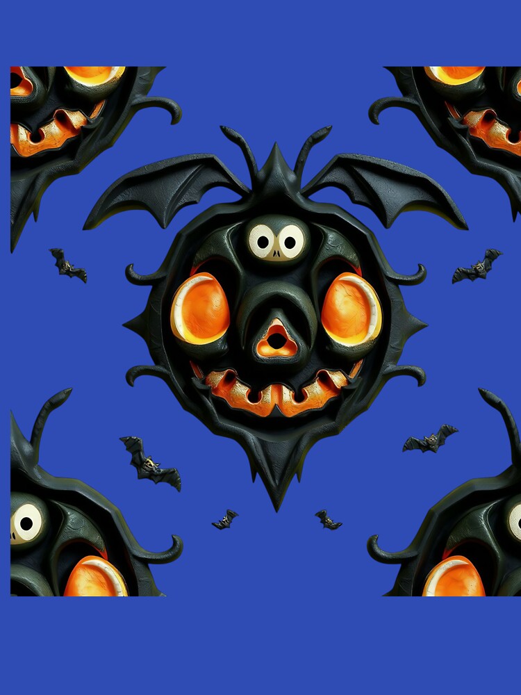 Dark Gothic Bat-Creature Halloween Seamless Pattern by TheGaliyaStudio