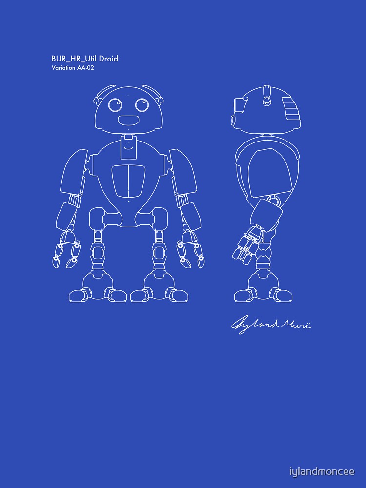 Utility Robot V AA-02 blueprint - Prints & T-shirt by iylandmoncee