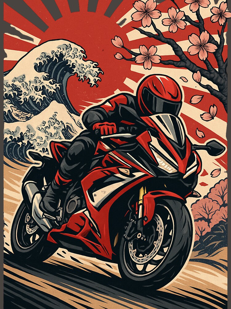 Honda CBR Inspired | Japanese Dynamic Motorcycle Art by Jocamedahub