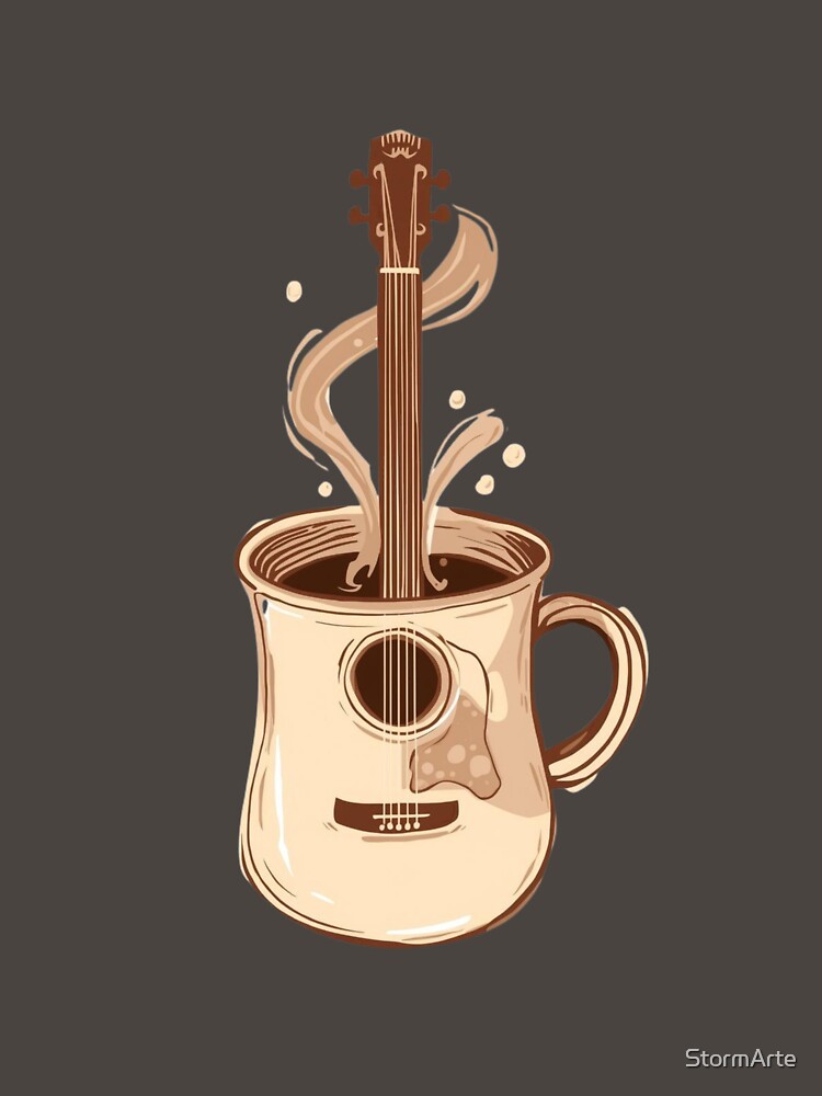 Coffee cup acoustic guitar by StormArte