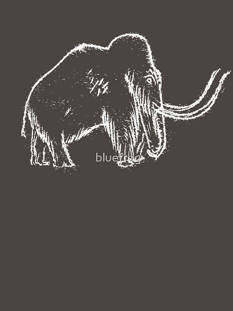 Ice age Mammoth Cave painting from th Rouffignac cave in the Dordogne by bluefrog