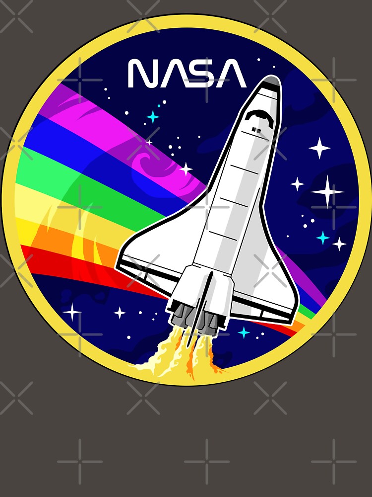 NASA Badge Retro Rainbow Spaceflight Patch by forge22