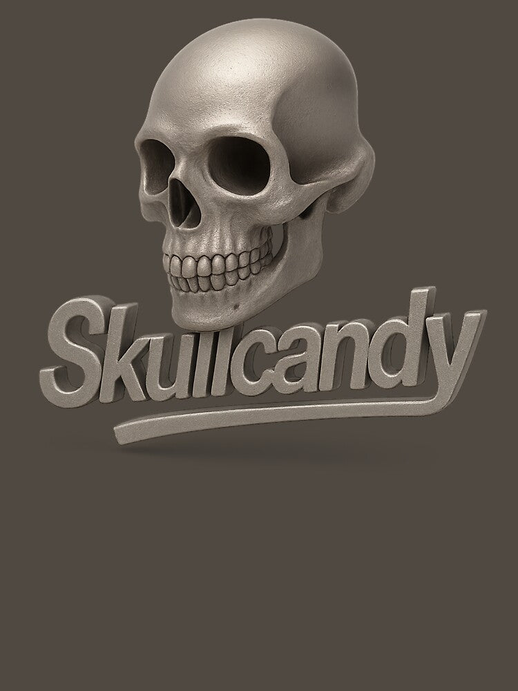 3D Metallic Skull Logo – Futuristic Urban Skullcandy-Inspired Design by GAJANAYAKA