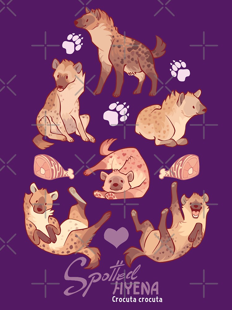 Spotted hyena sticker and goodies pack by Colordrilos