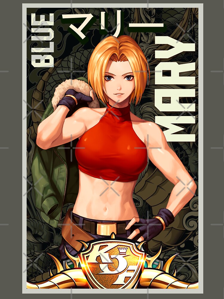 Blue Mary Arcade Retro King of Fighters Gaming Art by Back2Collage