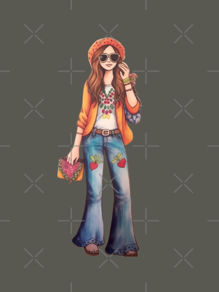Cute Hippie Girl by Sketch-Shack