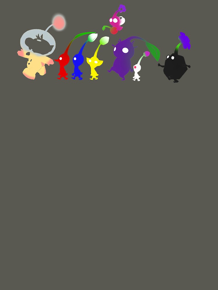 Pikmin colored silhouettes by Tokimoriartyart