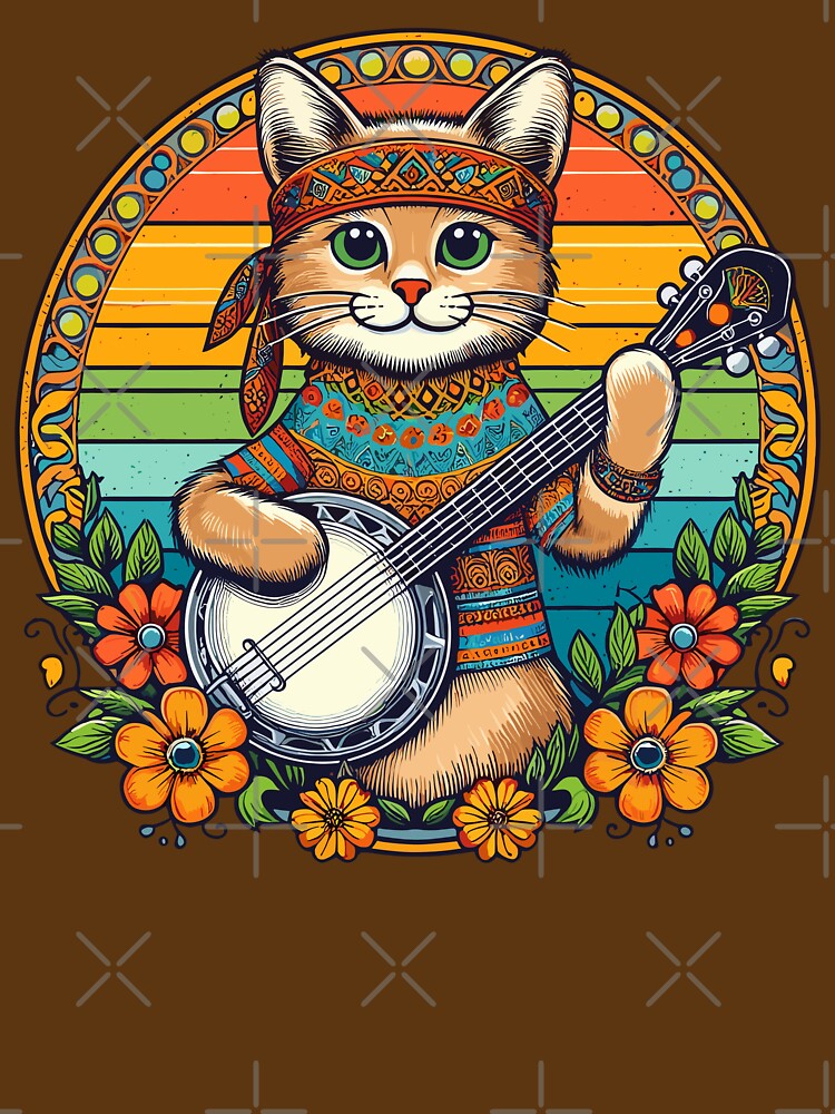 Hippie Banjo Cat by RayCrimson