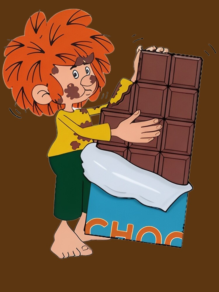 Pumuckl eats giant chocolate by DieViolettHund