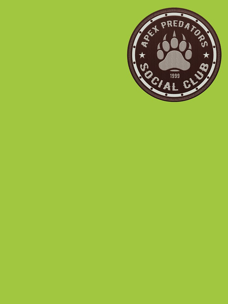 apex predators social club badge - embroidery iron patch textured graphic artwork by hayrpictures