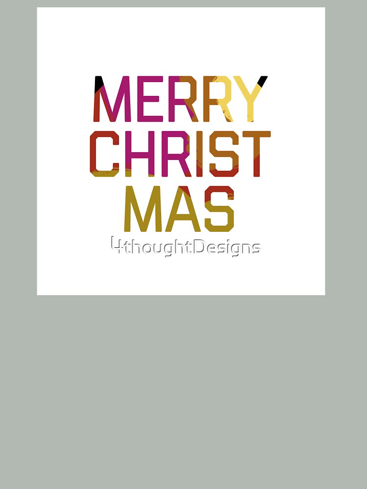 Merry Christmas Multicolored Text by 4thoughtDesigns