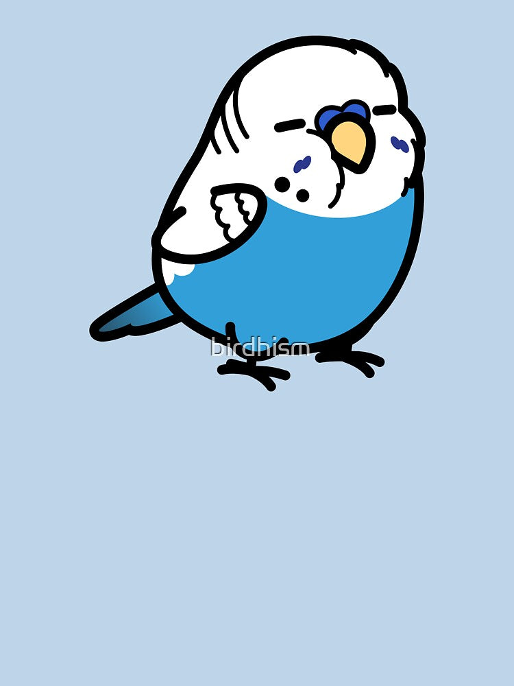 Chubby English Blue Budgie - Male by birdhism