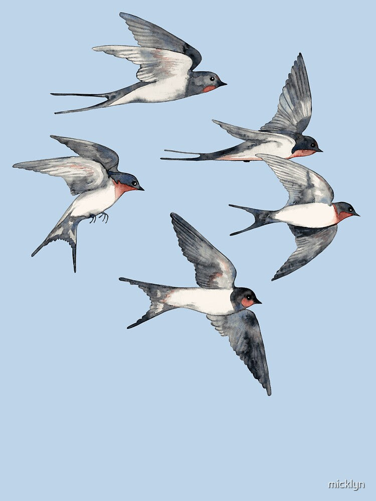 Blue Sky Swallow Flight by micklyn