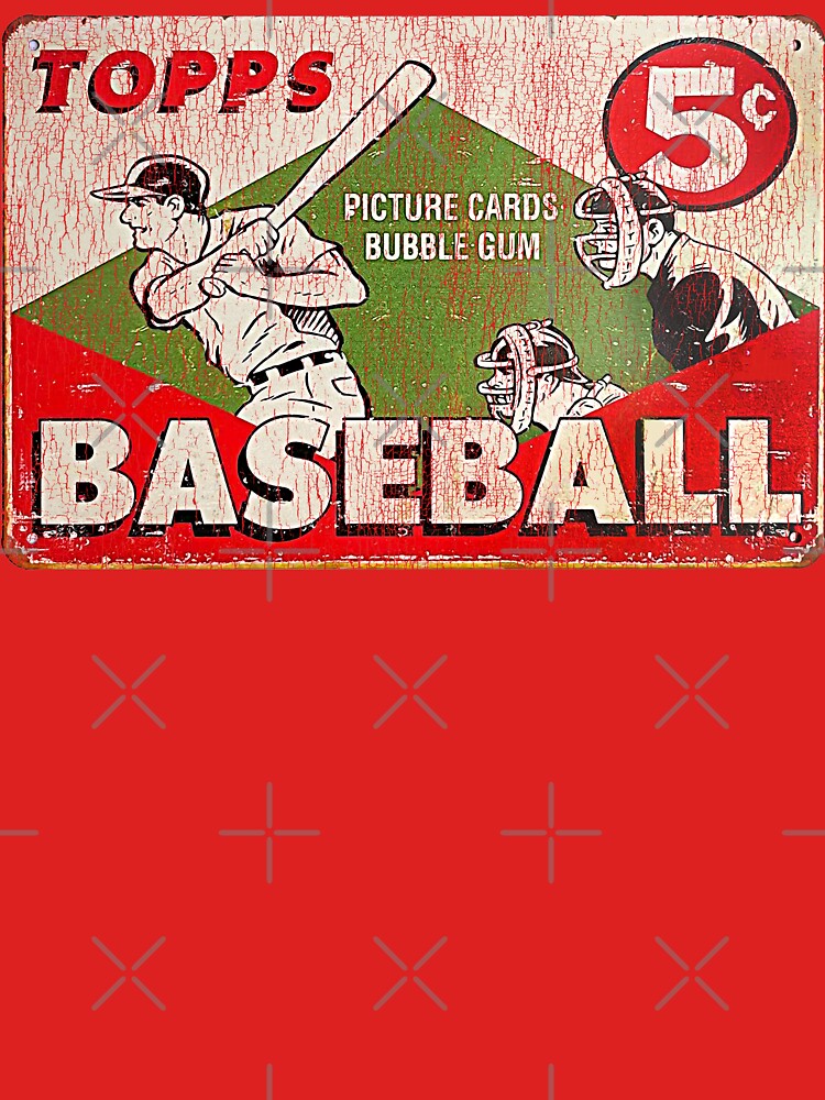 Vintage Baseball Gum Cards Sign Worn by Alema Art