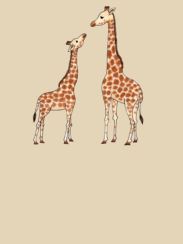 Giraffe mother and baby by EBG draws