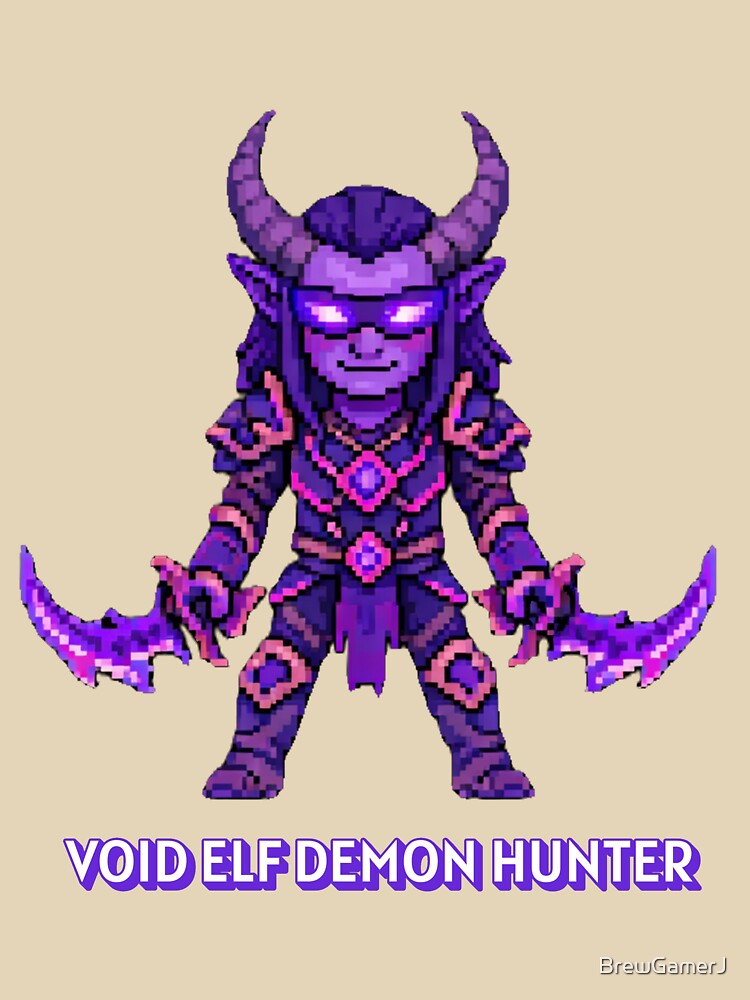 Void Elf Demon Hunter 8-BIT by BrewGamerJ