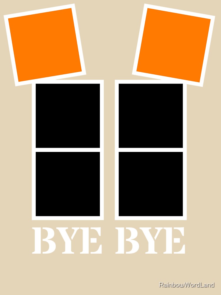 Bye bye - Black and orange blocks by RainbowWordLand