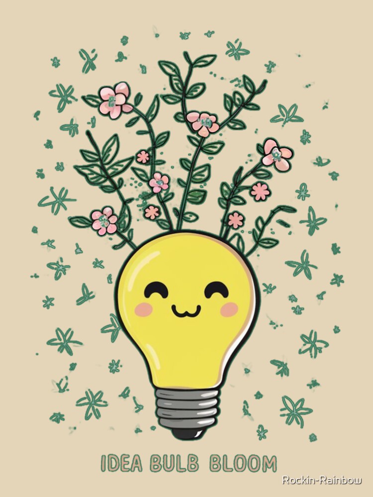 Idea Bulb Bloom - Kawaii by Rockin-Rainbow