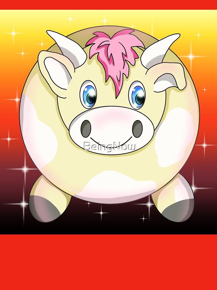 sunset kawaii cow by BeingNow