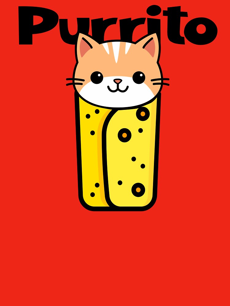 Purrito Funny Cat by Sachie's Studio