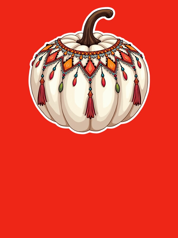 Boho White Pumpkin with Tassles by ArtfullyRooted