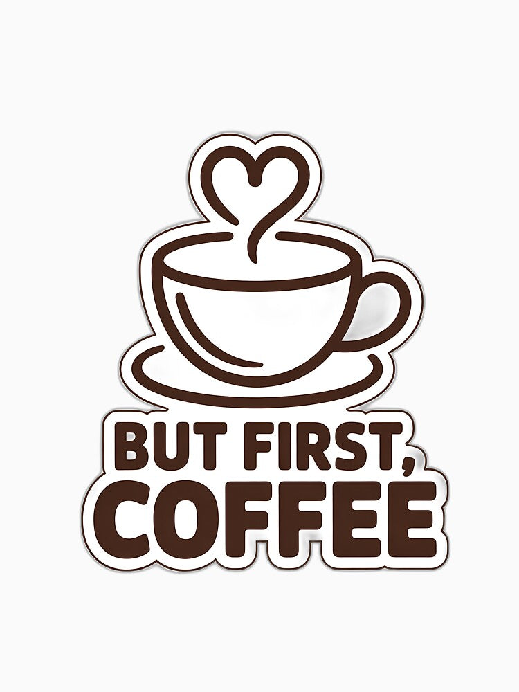 "But First Coffee" - Versatile Art for Every Coffee Lover by Etch Safwat