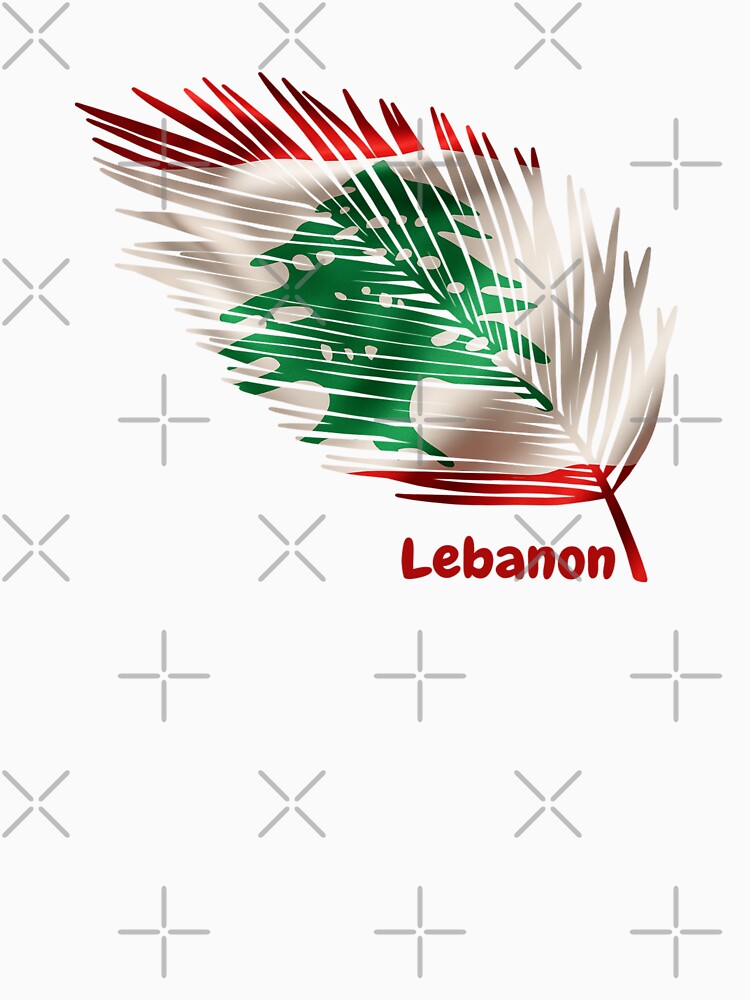 Abstract Lebanon Flag – Feather Design by ArteJorge48