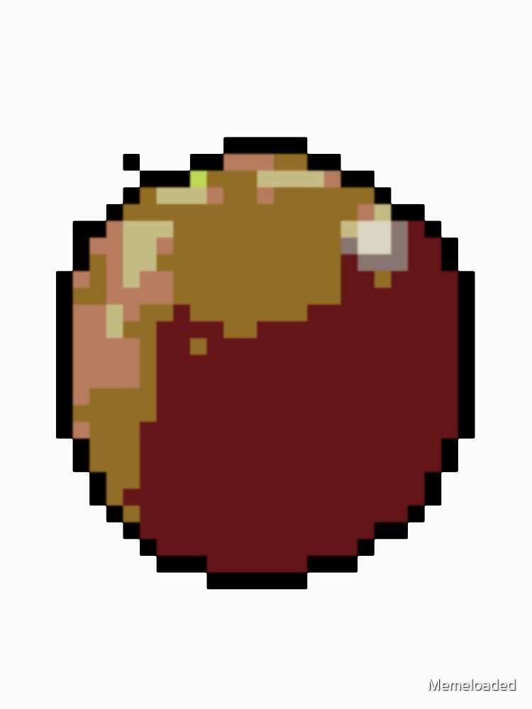Pixel Art Brown Grape Fruit by Memeloaded