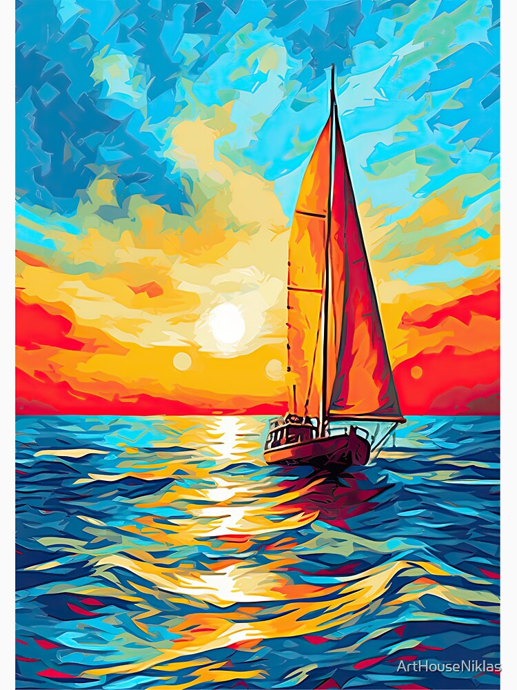 Sailboat pop art sea by ArtHouseNiklas