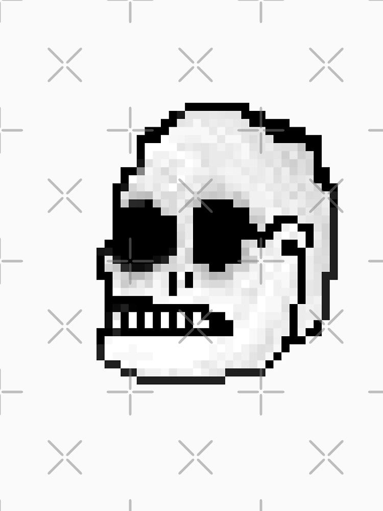 Pixel art skull by Krp2