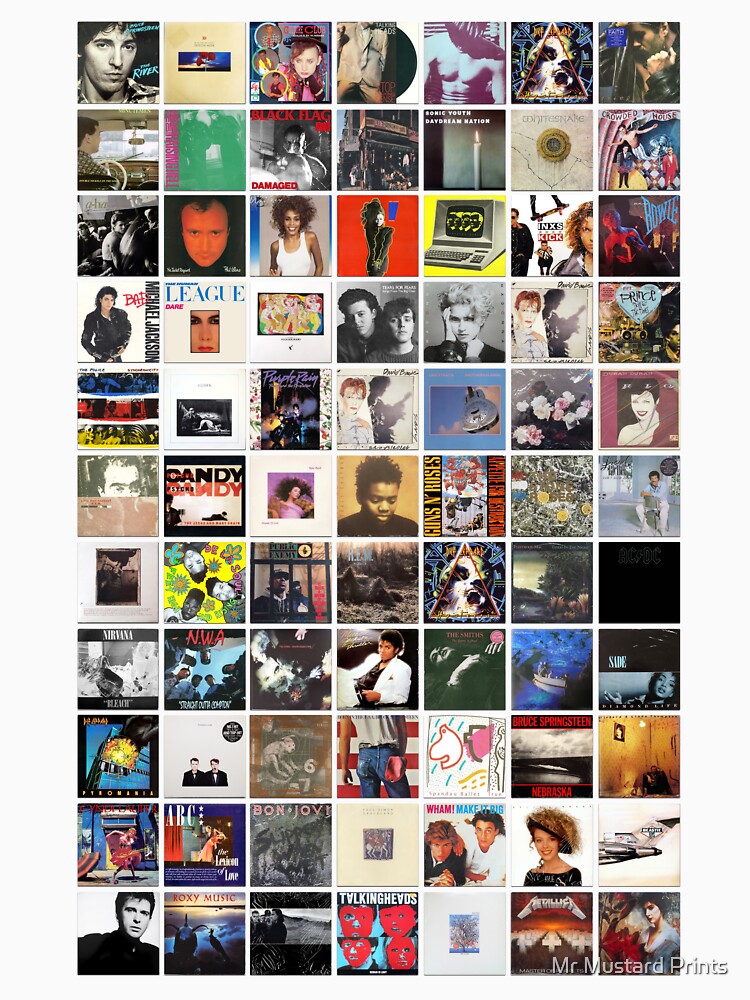 80s Vinyl Covers - 1980s Music - Vintage Album Cover Art by Mr Mustard Prints