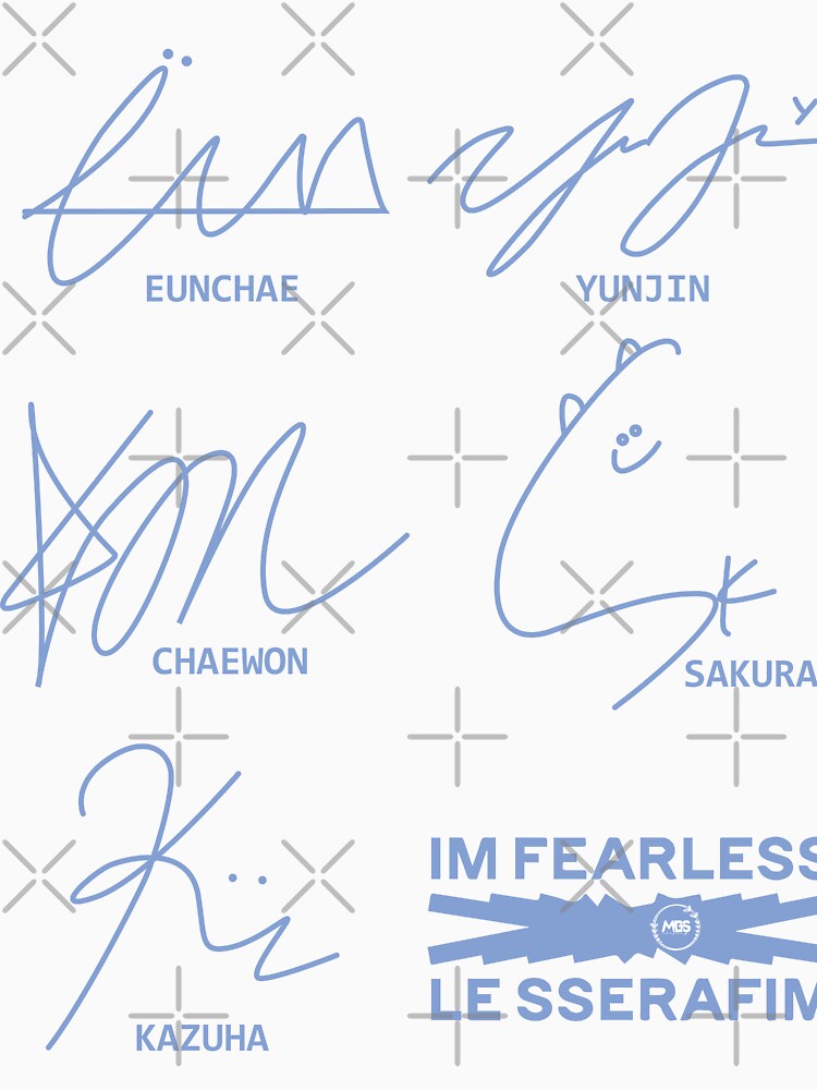 Design with the autographs of le sserafim by mbs-desing