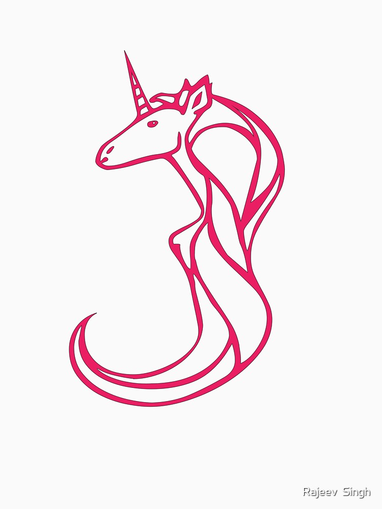 Unicorn Initial Monogram J by Rajeev  Singh